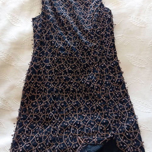 Vitsio Fashion evening dress with embroidered details and lace like new, size M