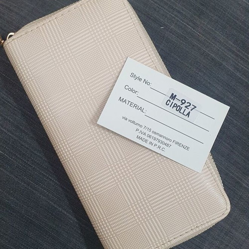 Cipolla beige checkered rectangular wallet