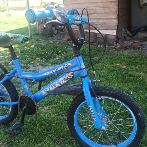 Children's bicycle used, blue