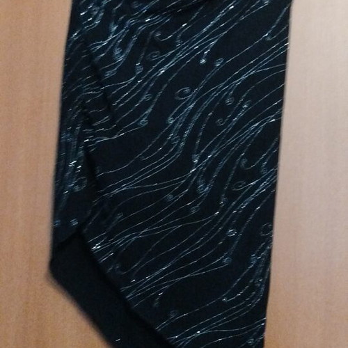 Black blouse with silver straps like new, size S