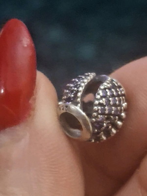 Charm silver 925 used with purple zircon stones