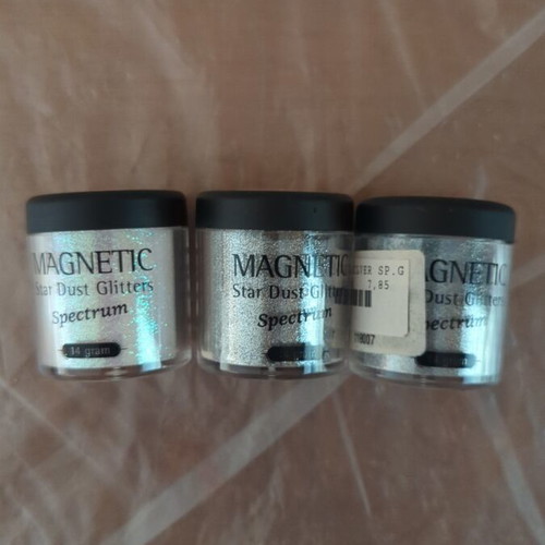 Σκόνη glitter magnetic καινούργια, 3 τεμάχια των 14 γραμμαρίων