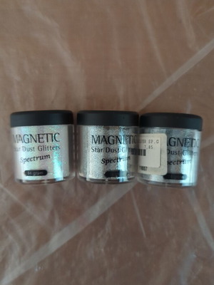 Σκόνη glitter magnetic καινούργια, 3 τεμάχια των 14 γραμμαρίων