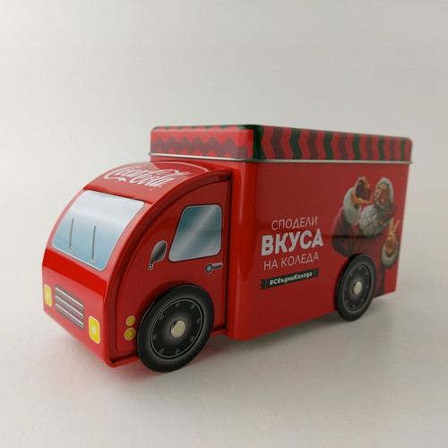 Metal Coca Cola Christmas Truck Box used