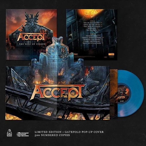 Accept The Rise Of Chaos Limited Edition Blue Vinyl LP 2024 New