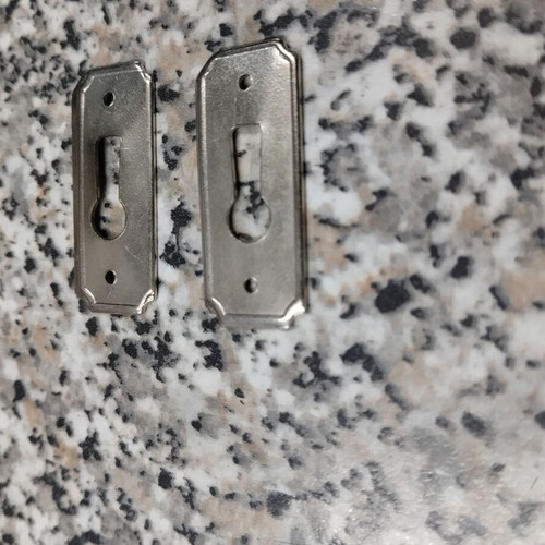 Lock escutcheons set of 2 new silver