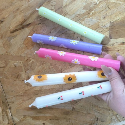 Mini hand-painted candles new