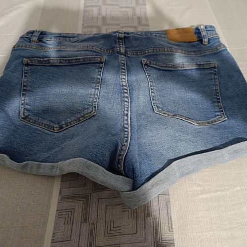 Denim shorts size 42 used, light blue with rips