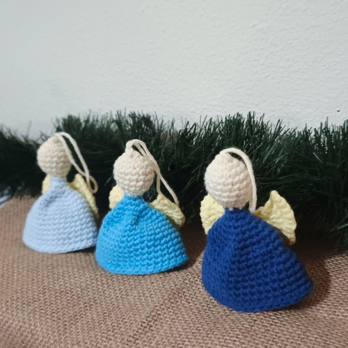 Christmas angel ornaments handmade crocheted new