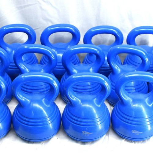 Kettlebell used, pack of 18, 5 kg, blue