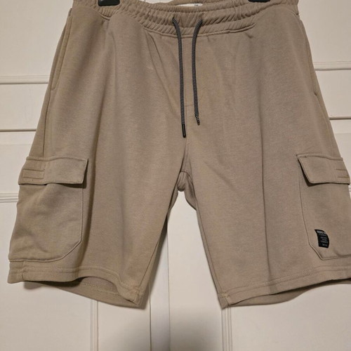 Rebase men's cargo shorts, beige, size L
