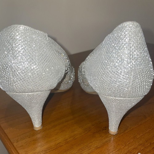 Tulipano silver pumps used, size 39 with rhinestones