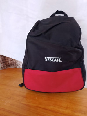 Nescafe backpack new, collectible, large, red and black