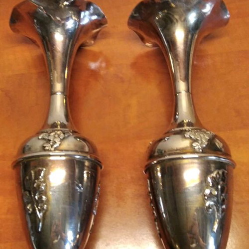 Silver-plated decorative items like new, set of 2 pieces