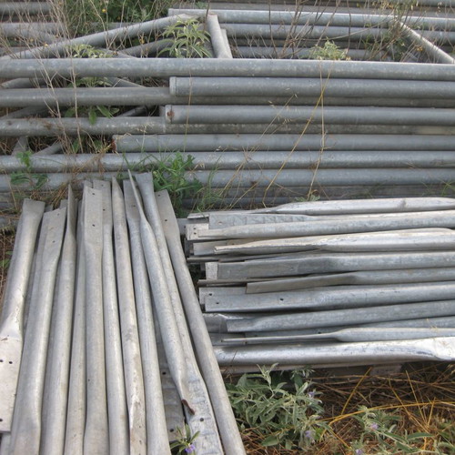 Road sign braces used, galvanized with accessories