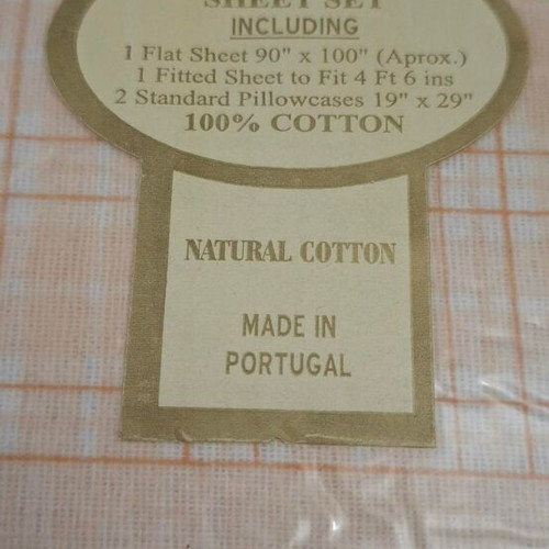 Double flannel bed sheet set new with elastic, 100% cotton