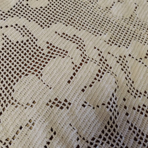 Knitted handmade blanket used 200x200