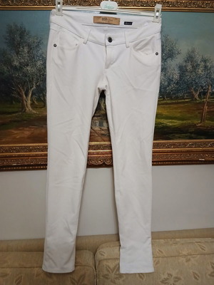 BSB White Women's Pants M 38 10 Like New, Elastic Skinny Fit