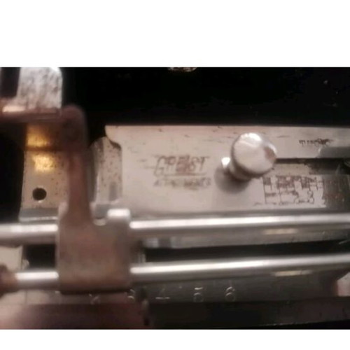 Greist vintage sewing machine metal box with original attachments used