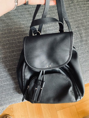 ZARA black backpack bag like new