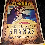  Συλλεκτικη Αφισα Wanted Dead Or Alive Shanks