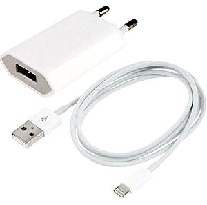 Φορτιστής με Θύρα USB-A και Καλώδιο Lightning Λευκός