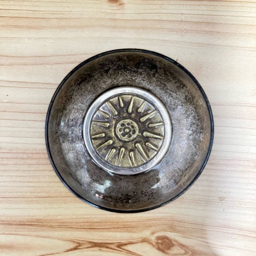 Silver 925 Bowl with Gold Vergina Sun like new