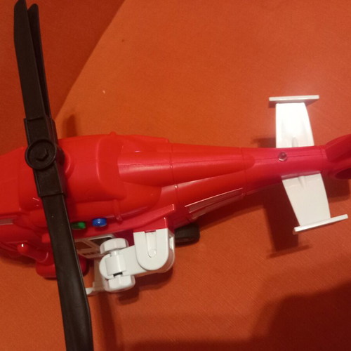 Fire Rescue Helicopter toy used with lights and sounds