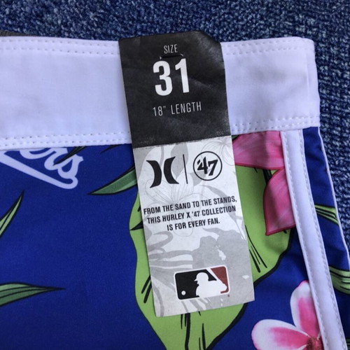 Hurley x 47 Brand Phantom MLB LA Dodgers Swim Shorts new, size 31