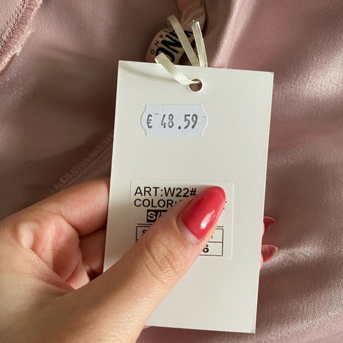 Pink asymmetrical dress new, satin