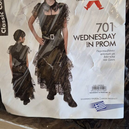 Wednesday Addams "Wednesday in Prom" Kids Costume Fun Fashion new