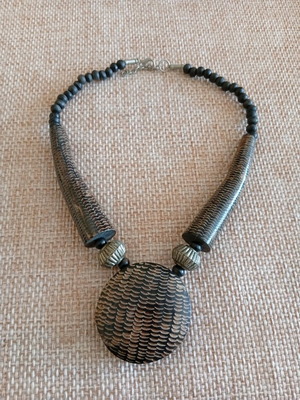 Necklace used, statement, black