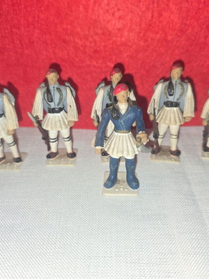 Evzones toy soldiers set used, PAL