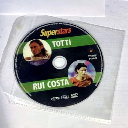 Superstars Totti Rui Costa DVD used, no paper case
