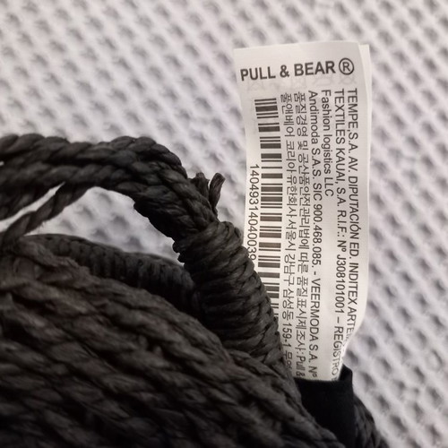 Pull & Bear round black straw bag