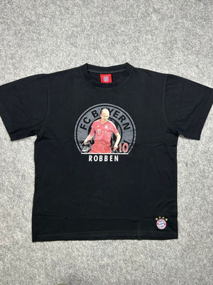 Fc Bayern Munchen Fan Jersey Robben 10 black cotton football shirt used