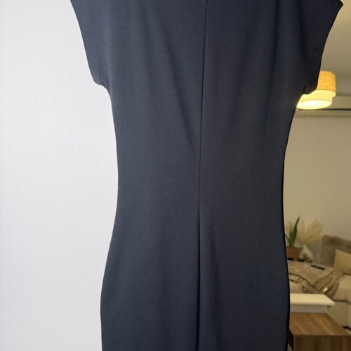 H&M Black Fitted Dress Used, Midi Length