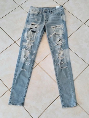 American Eagle High Rise Denim Jeggings S, never worn