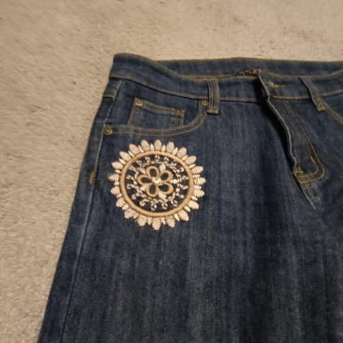 Long Raxevsky denim pants like new, blue, size M
