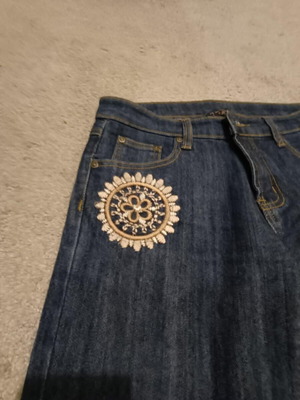 Long Raxevsky denim pants like new, blue, size M