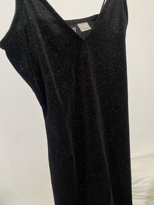 H&M Divided Shimmering Black Mini Dress like new