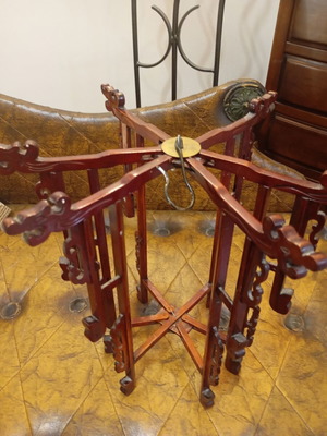 Vintage Chinese folding frame from authentic dark hardwood