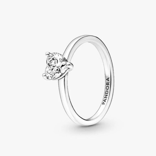 Pandora ring heart-shaped silver 925 like new