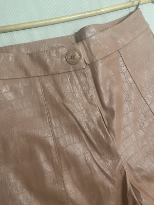 Ckontova Croco Leather Pants like new, size S, salmon color