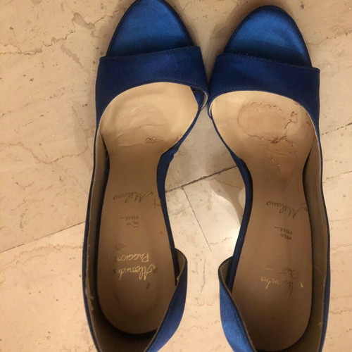 Pip Toe Blue Satin Heels size 37 new, 12 cm