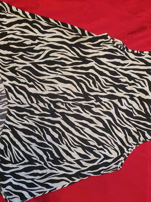 Satin asymmetrical blouse XL like new, multicolored