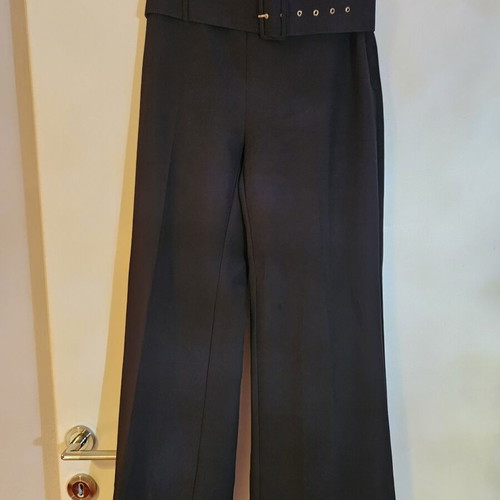 Fabric pants with belt BSB like new, black, size XXXL