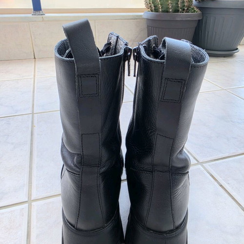 Papanikolaou Shoes leather boots like new, black, size 39