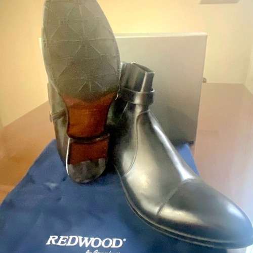 Redwood men's boots handmade, full leather, new, size 42-42.5, black