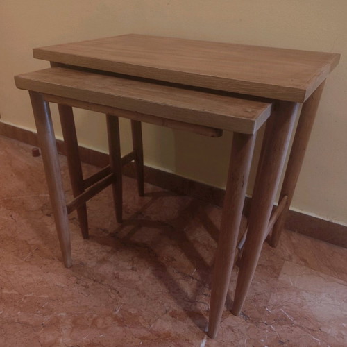 Danish teak nest tables like new, Danish Design